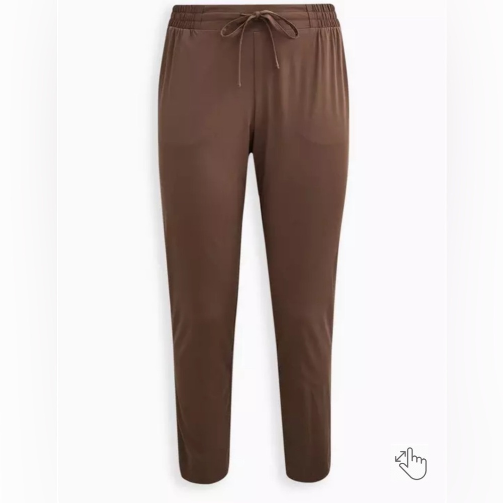 NWT New Torrid Relaxed Taper Stretch Challis High-Rise Tie-Front Pant 0 - Picture 4 of 4